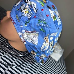 Surgical Cap with Animals & adjustable band